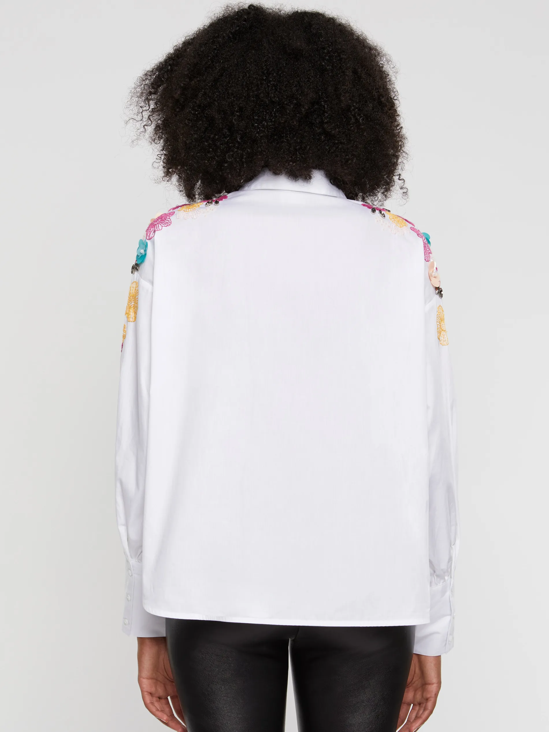 Paule Ka Chemise Brodee En Popeline De Coton<Femme Tops