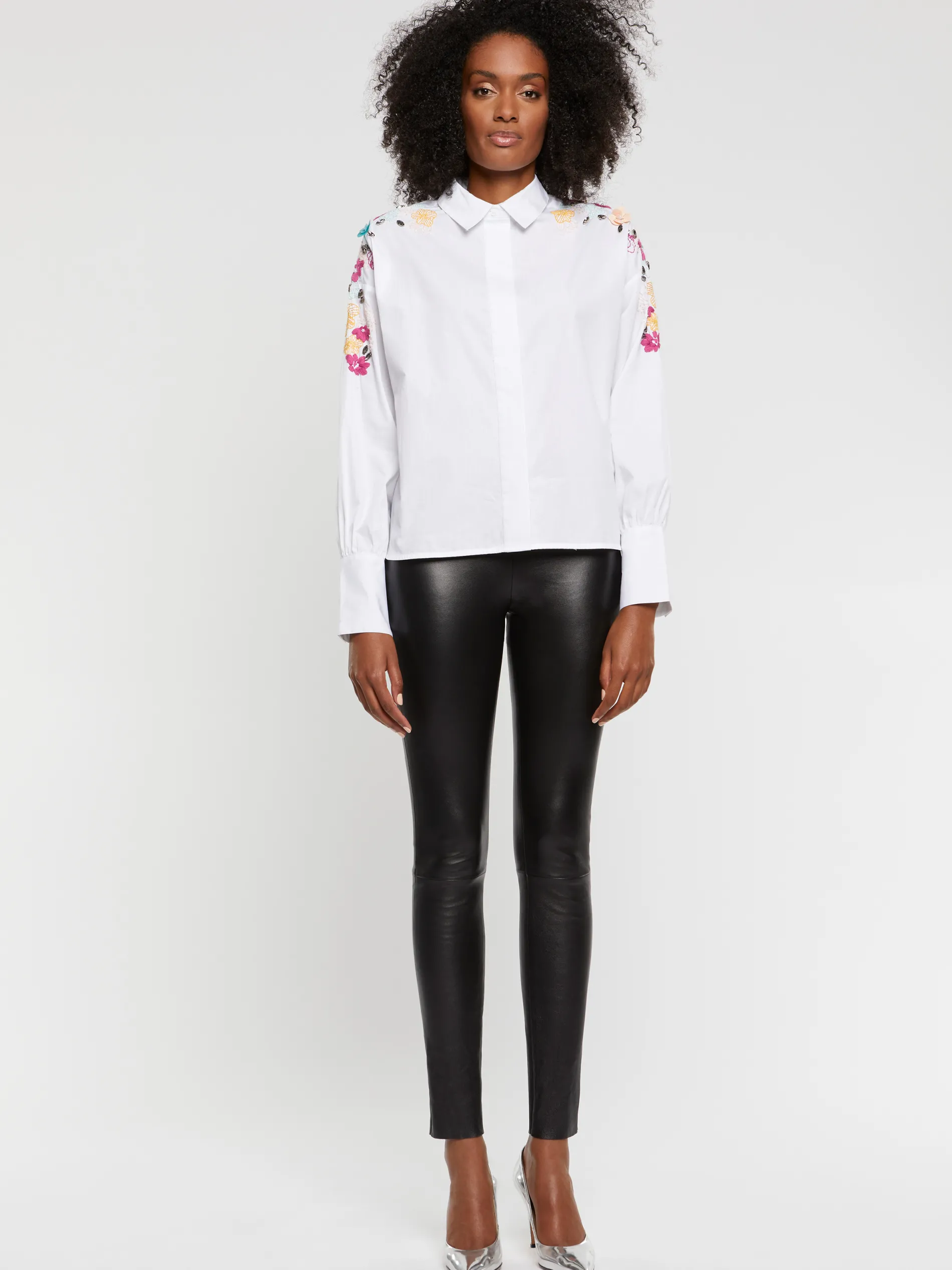 Paule Ka Chemise Brodee En Popeline De Coton<Femme Tops