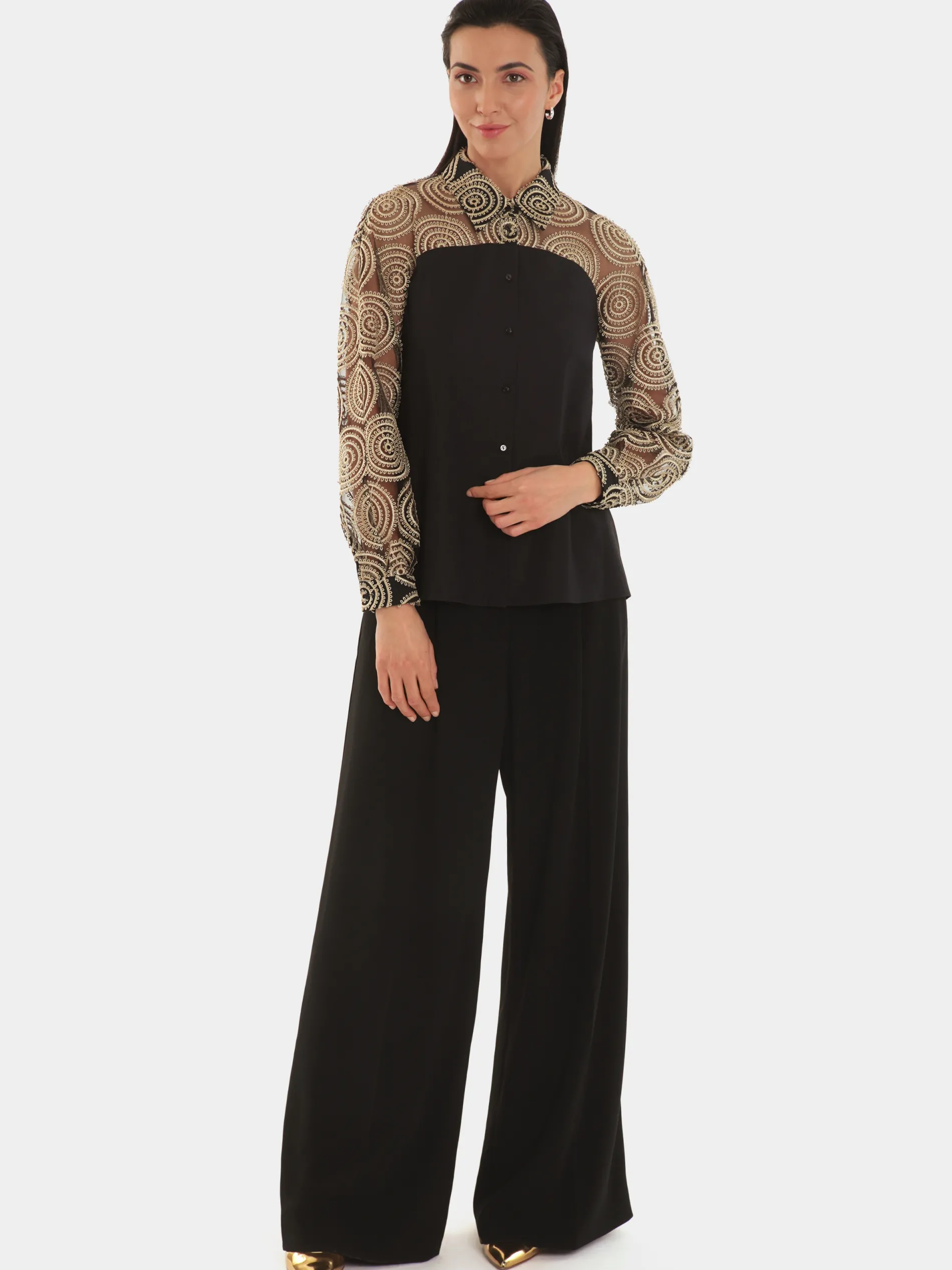 Paule Ka Chemise En Tulle Brode<Femme Tops
