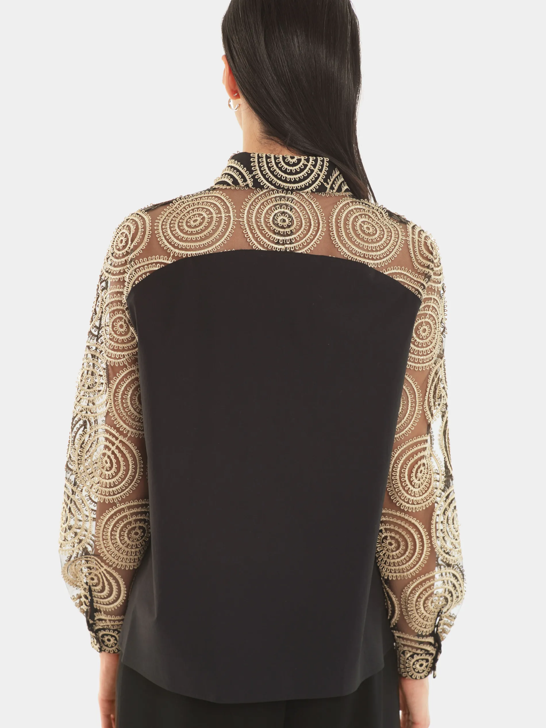 Paule Ka Chemise En Tulle Brode<Femme Tops