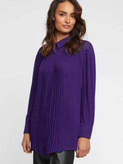 Paule Ka Chemise Plissee En Tissu Crepe<Femme Tops