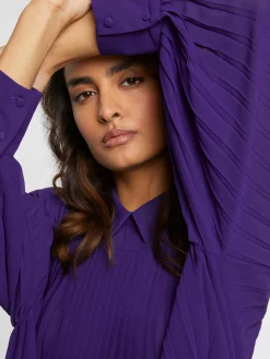 Paule Ka Chemise Plissee En Tissu Crepe<Femme Tops
