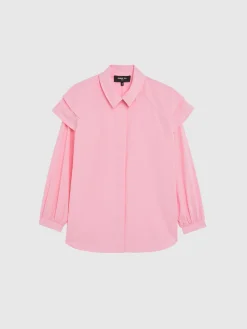 Paule Ka Chemisier A Manches Epaulees En Popeline De Coton<Femme Tops