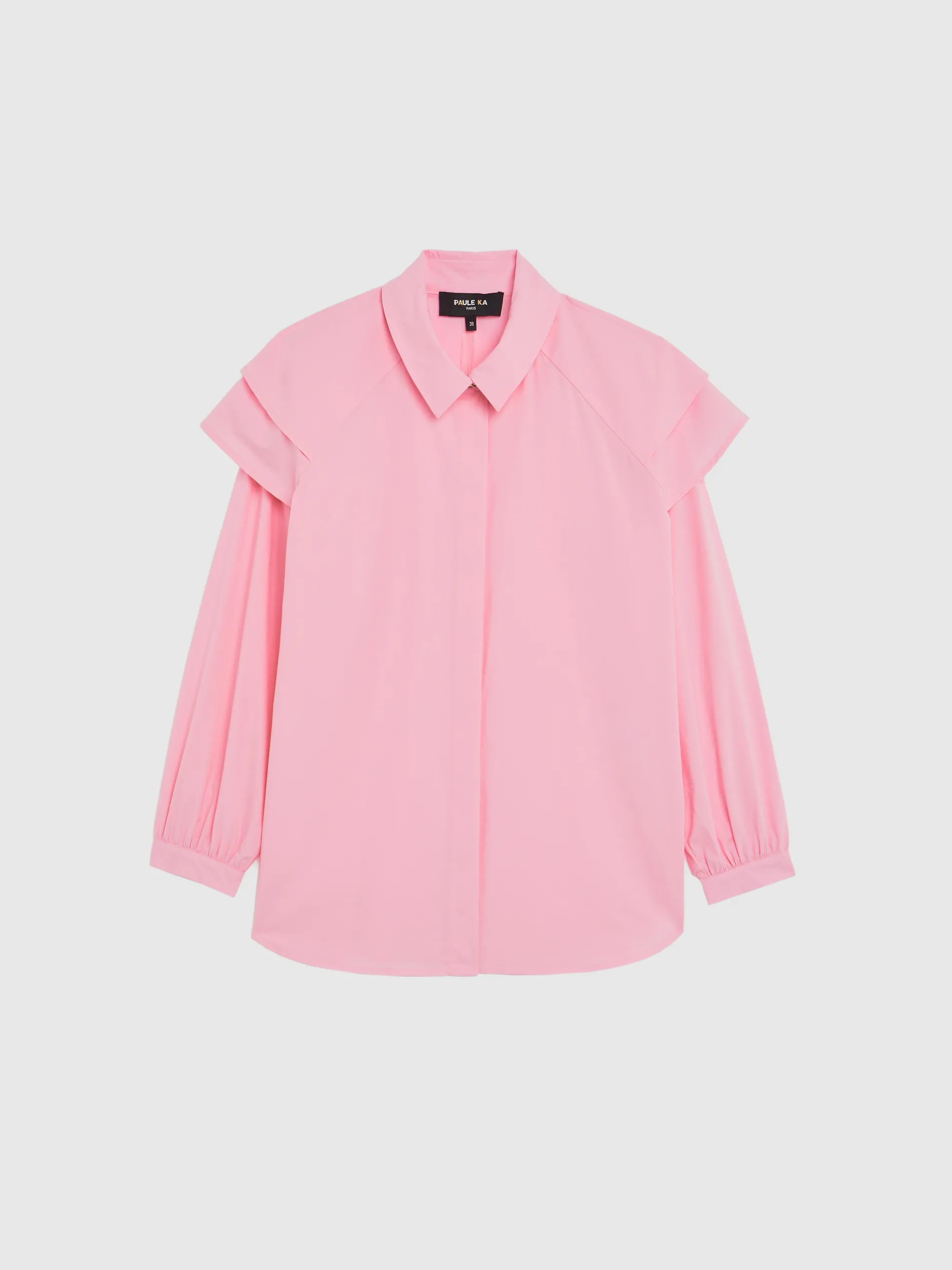 Paule Ka Chemisier A Manches Epaulees En Popeline De Coton<Femme Tops