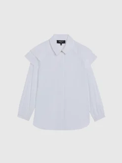 Paule Ka Chemisier A Manches Epaulees En Popeline De Coton<Femme Tops