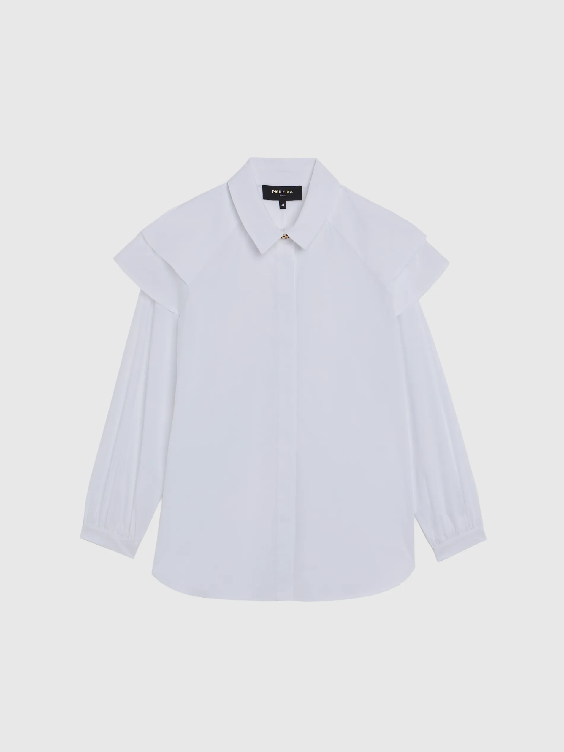 Paule Ka Chemisier A Manches Epaulees En Popeline De Coton<Femme Tops