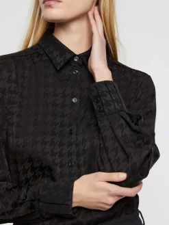 Paule Ka Chemisier En Jacquard Pied De Coq<Femme Tops