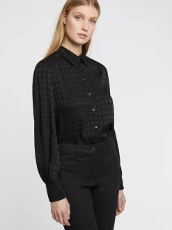 Paule Ka Chemisier En Jacquard Pied De Coq<Femme Tops