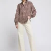 Paule Ka Chemisier En Soie Imprime Reptile<Femme Tops