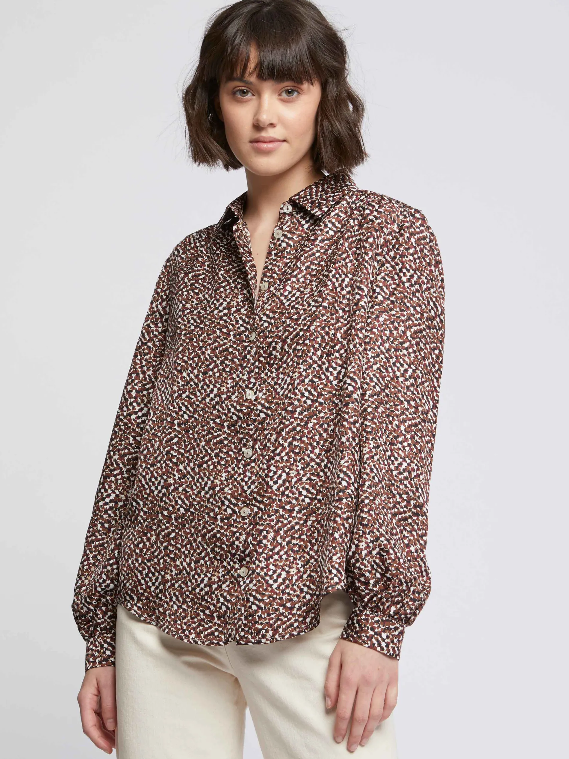 Paule Ka Chemisier En Soie Imprime Reptile<Femme Tops