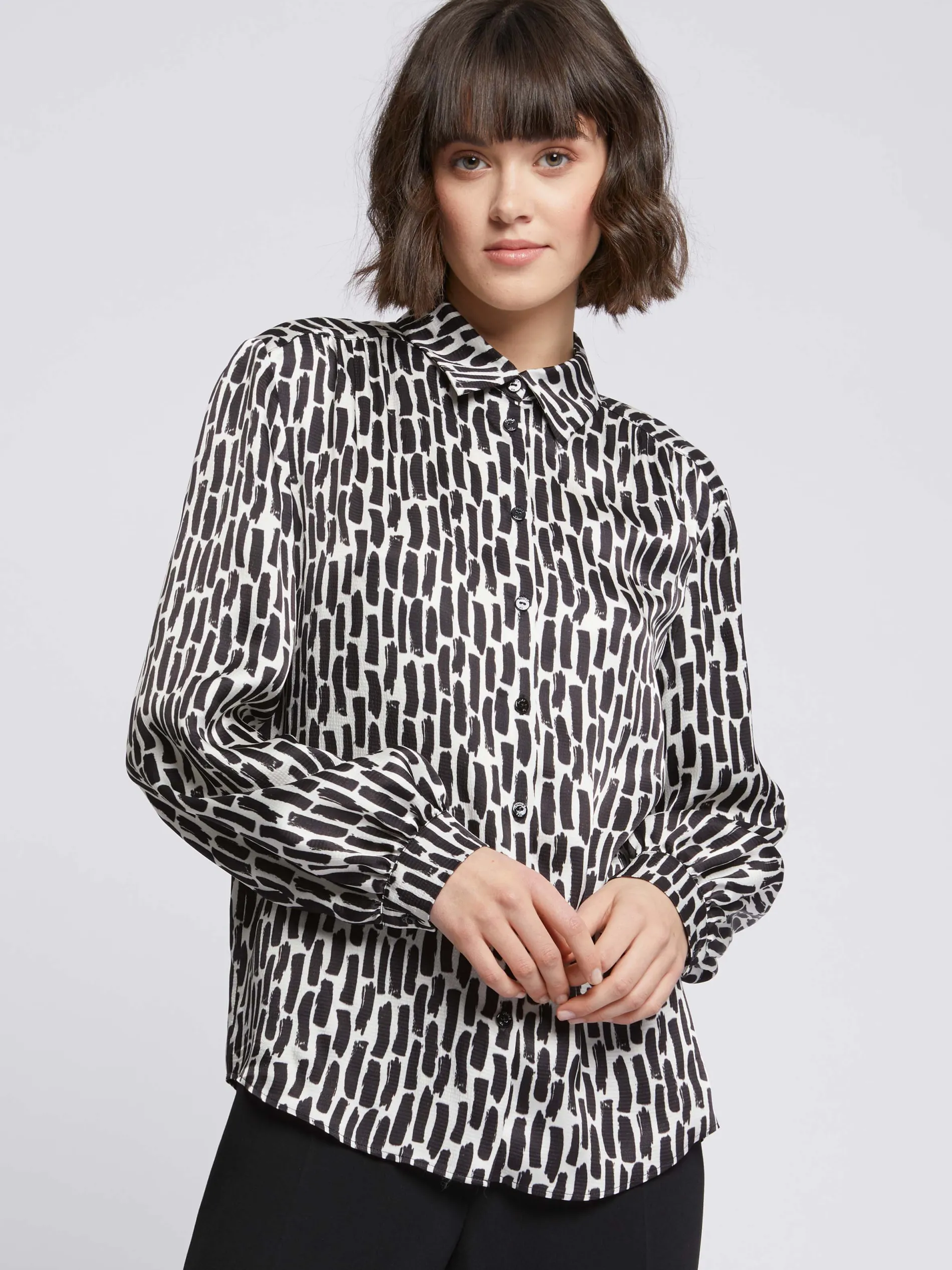 Paule Ka Chemisier Imprime Coups De Pinceau En Viscose<Femme Tops