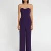 Paule Ka Combinaison Bustier En Crepe Envers Satin<Femme Pantalons Et Combinaisons