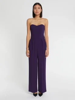 Paule Ka Combinaison Bustier En Crepe Envers Satin<Femme Pantalons Et Combinaisons