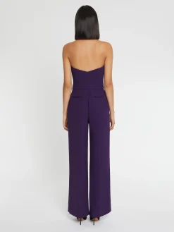 Paule Ka Combinaison Bustier En Crepe Envers Satin<Femme Pantalons Et Combinaisons