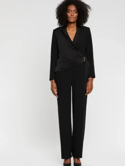 Paule Ka Combinaison Cache-Coeur En Crepe Envers Satin<Femme Pantalons Et Combinaisons