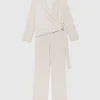 Paule Ka Combinaison Cache-Coeur En Crepe Envers Satin<Femme Pantalons Et Combinaisons
