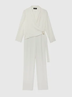 Paule Ka Combinaison Cache-Coeur En Crepe Envers Satin<Femme Pantalons Et Combinaisons