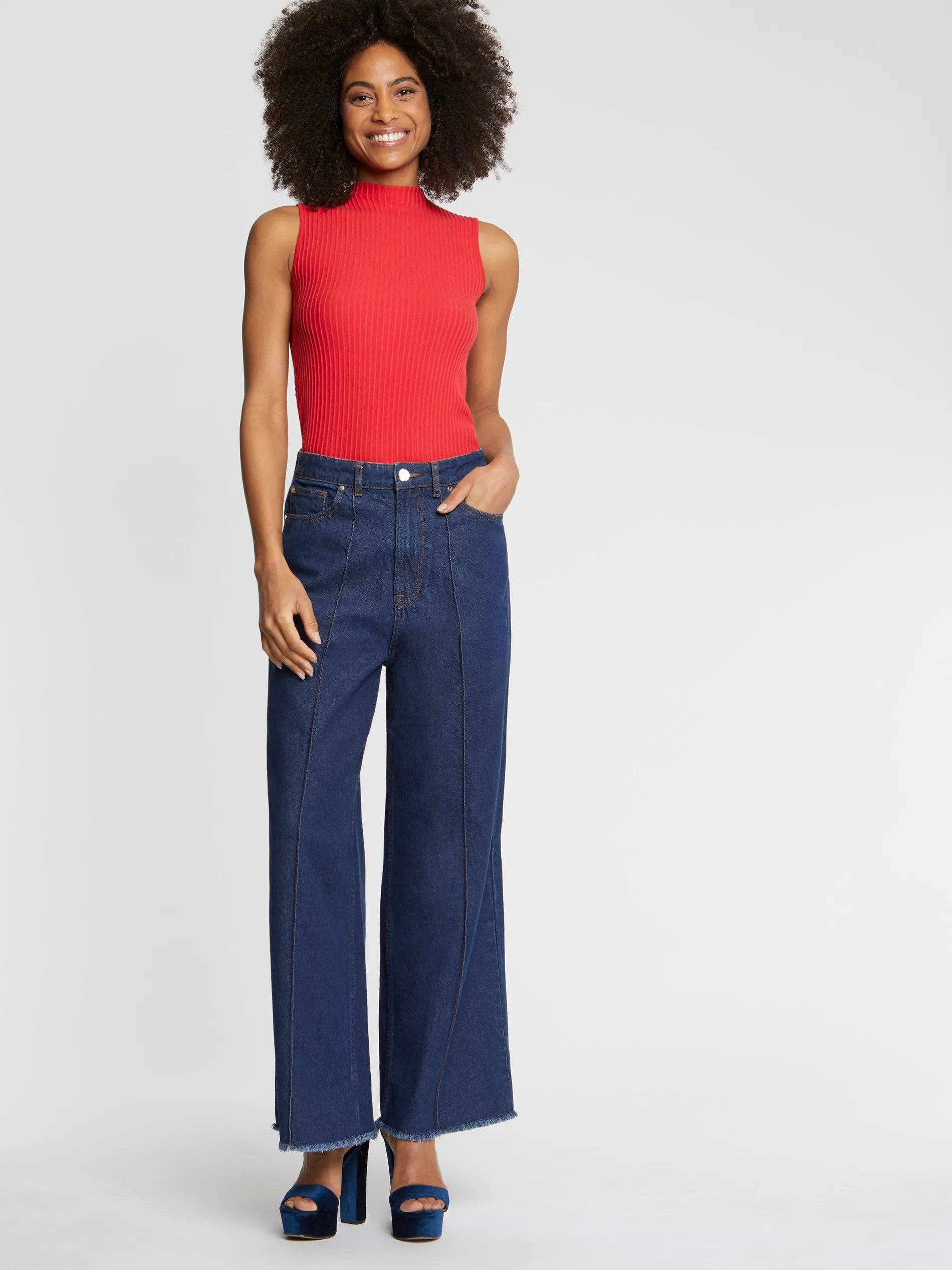 Paule Ka Debardeur Col Montant En Coton Cotele<Femme Tops