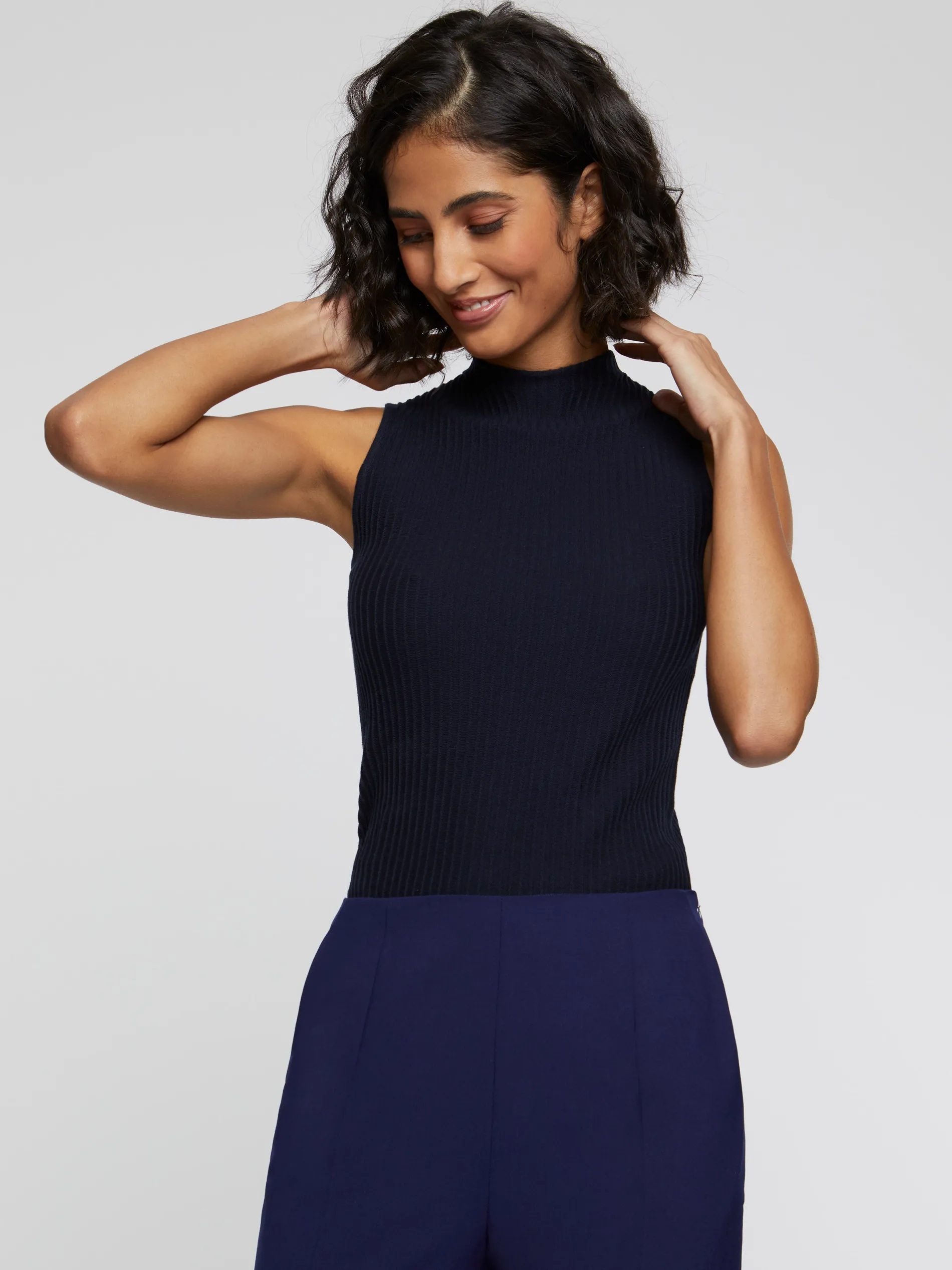 Paule Ka Debardeur Col Montant En Coton Cotele<Femme Tops