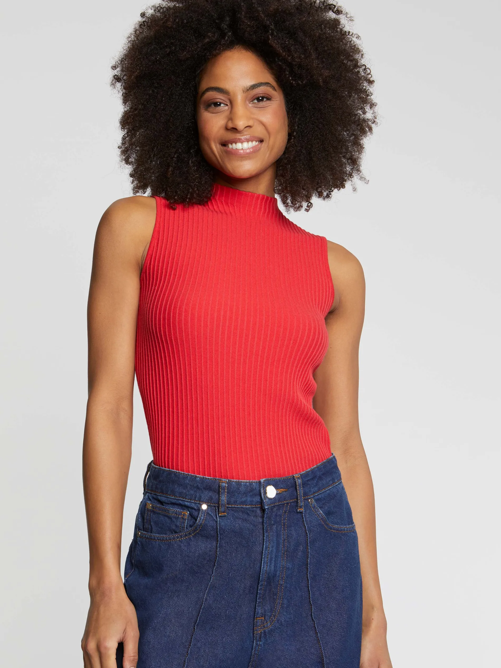 Paule Ka Debardeur Col Montant En Coton Cotele<Femme Tops