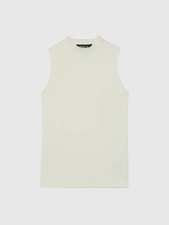 Paule Ka Debardeur Col Montant En Coton Cotele<Femme Tops