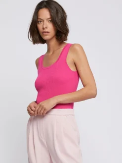 Paule Ka Debardeur En Cotes De Laine Et Soie<Femme Pulls Et Cardigans