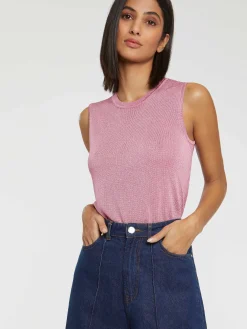 Paule Ka Debardeur En Maille Lurex<Femme Tops