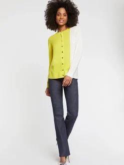 Paule Ka Gilet Bicolore En Soie Et Coton<Femme Pulls Et Cardigans