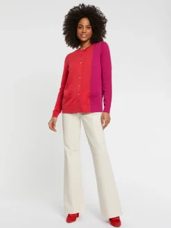 Paule Ka Gilet Bicolore En Soie Et Coton<Femme Pulls Et Cardigans