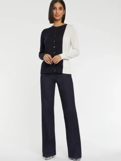 Paule Ka Gilet Bicolore En Soie Et Coton<Femme Pulls Et Cardigans