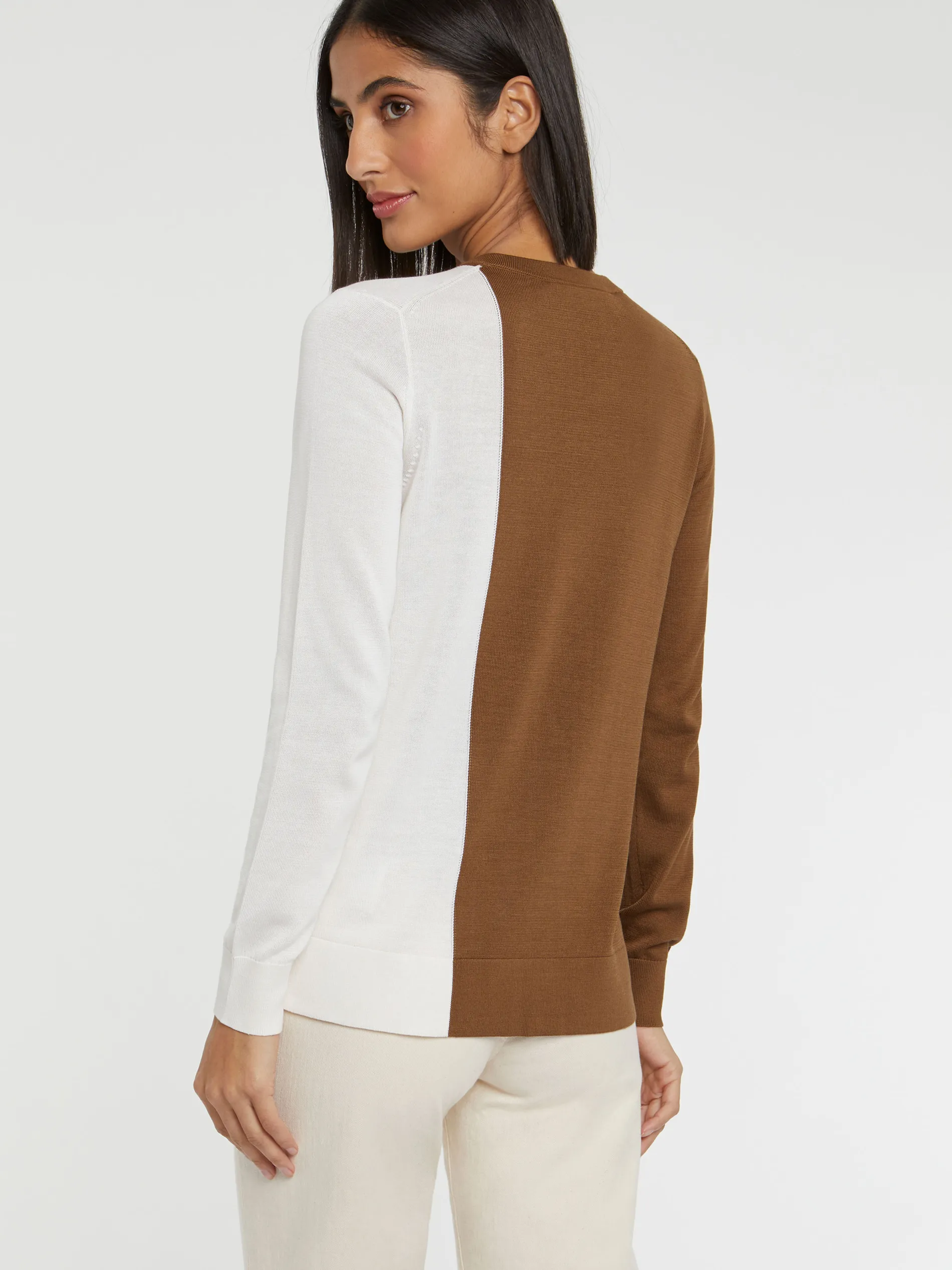 Paule Ka Gilet Bicolore En Soie Et Coton<Femme Pulls Et Cardigans
