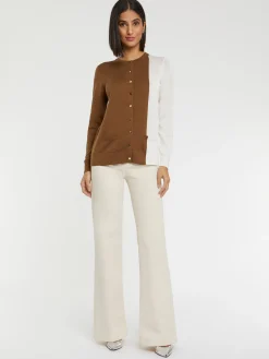 Paule Ka Gilet Bicolore En Soie Et Coton<Femme Pulls Et Cardigans