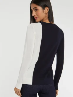 Paule Ka Gilet Bicolore En Soie Et Coton<Femme Pulls Et Cardigans