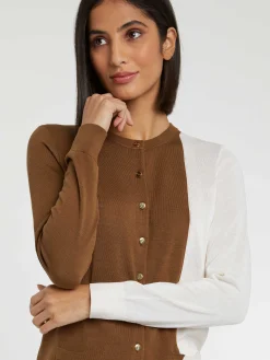 Paule Ka Gilet Bicolore En Soie Et Coton<Femme Pulls Et Cardigans