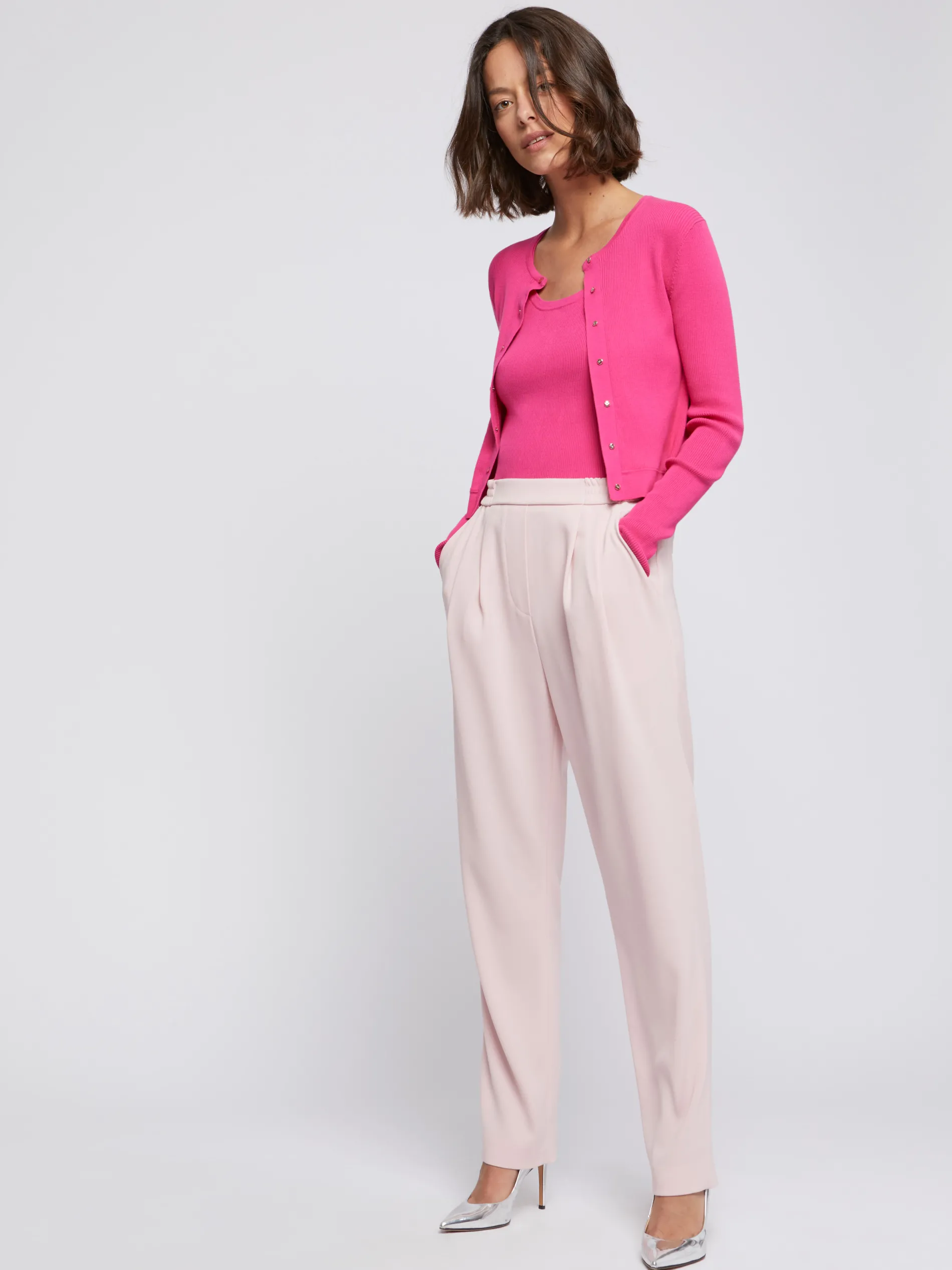 Paule Ka Gilet Court En Cotes De Laine Et Soie<Femme Pulls Et Cardigans