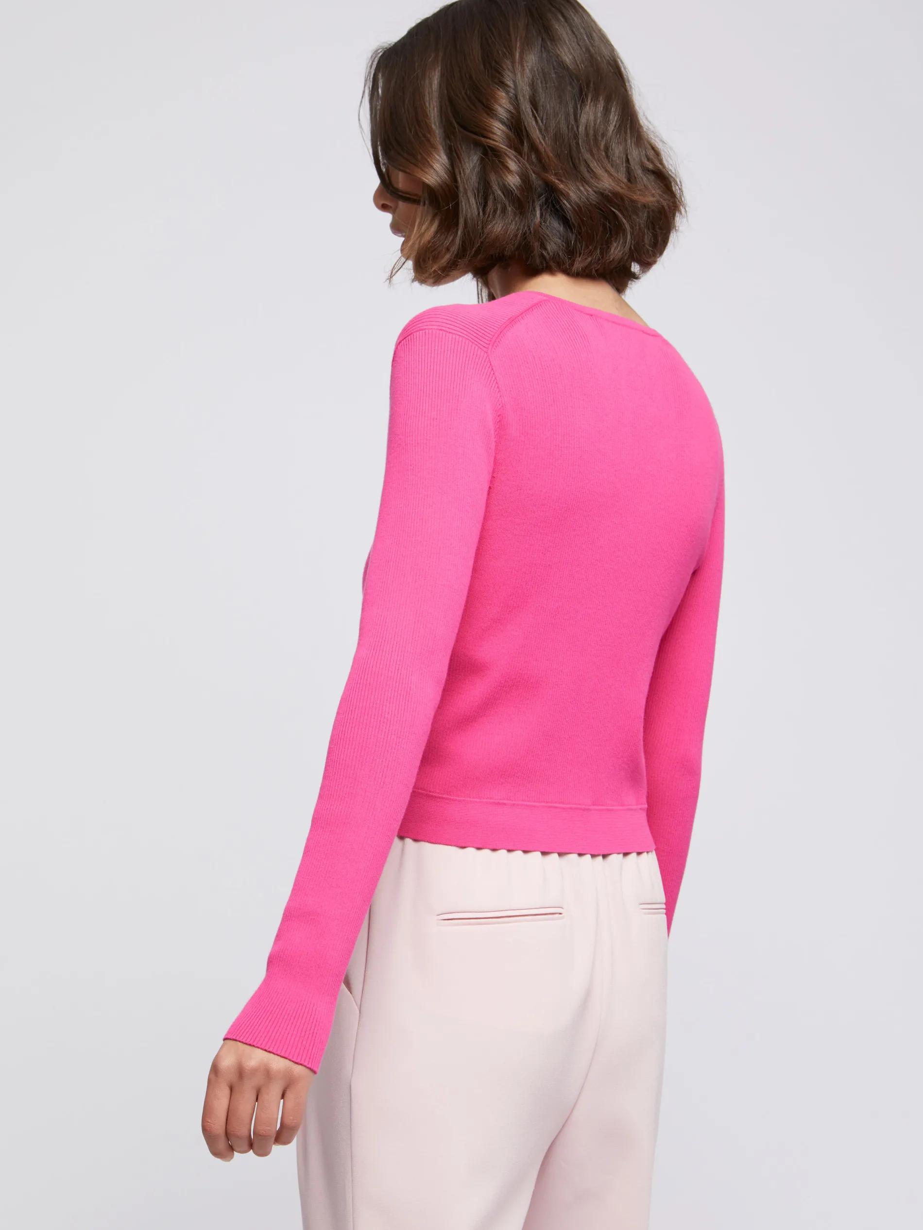 Paule Ka Gilet Court En Cotes De Laine Et Soie<Femme Pulls Et Cardigans