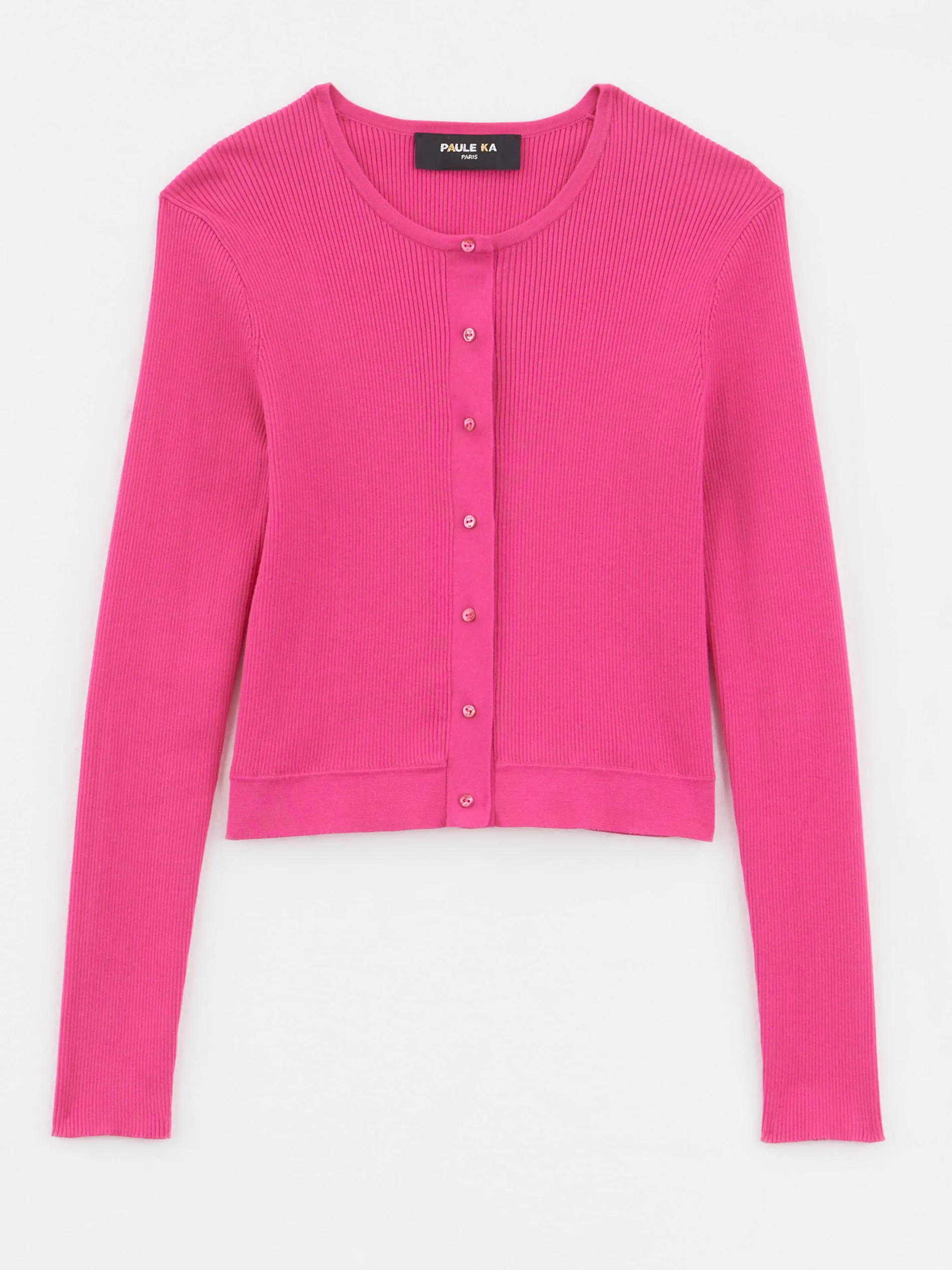 Paule Ka Gilet Court En Cotes De Laine Et Soie<Femme Pulls Et Cardigans