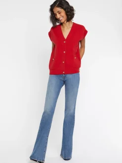 Paule Ka Gilet Sans Manches Double Face A Boutons Bijou<Femme Pulls Et Cardigans