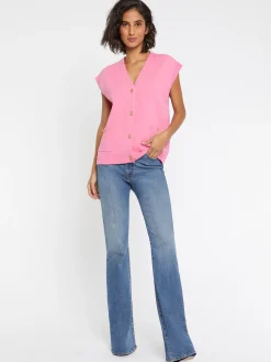 Paule Ka Gilet Sans Manches Double Face A Boutons Bijou<Femme Pulls Et Cardigans