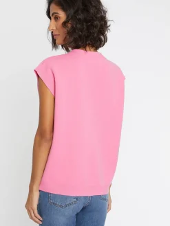 Paule Ka Gilet Sans Manches Double Face A Boutons Bijou<Femme Pulls Et Cardigans