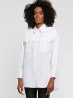 Paule Ka Grande Chemise A Poches En Popeline De Coton<Femme Tops