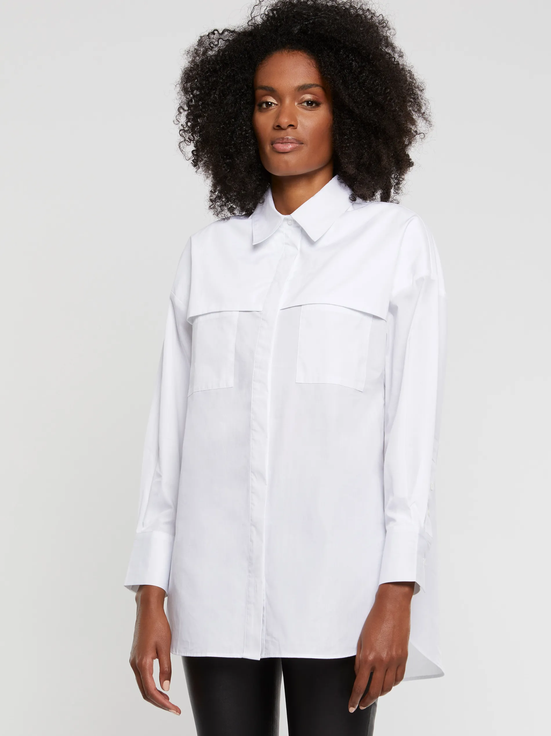 Paule Ka Grande Chemise A Poches En Popeline De Coton<Femme Tops