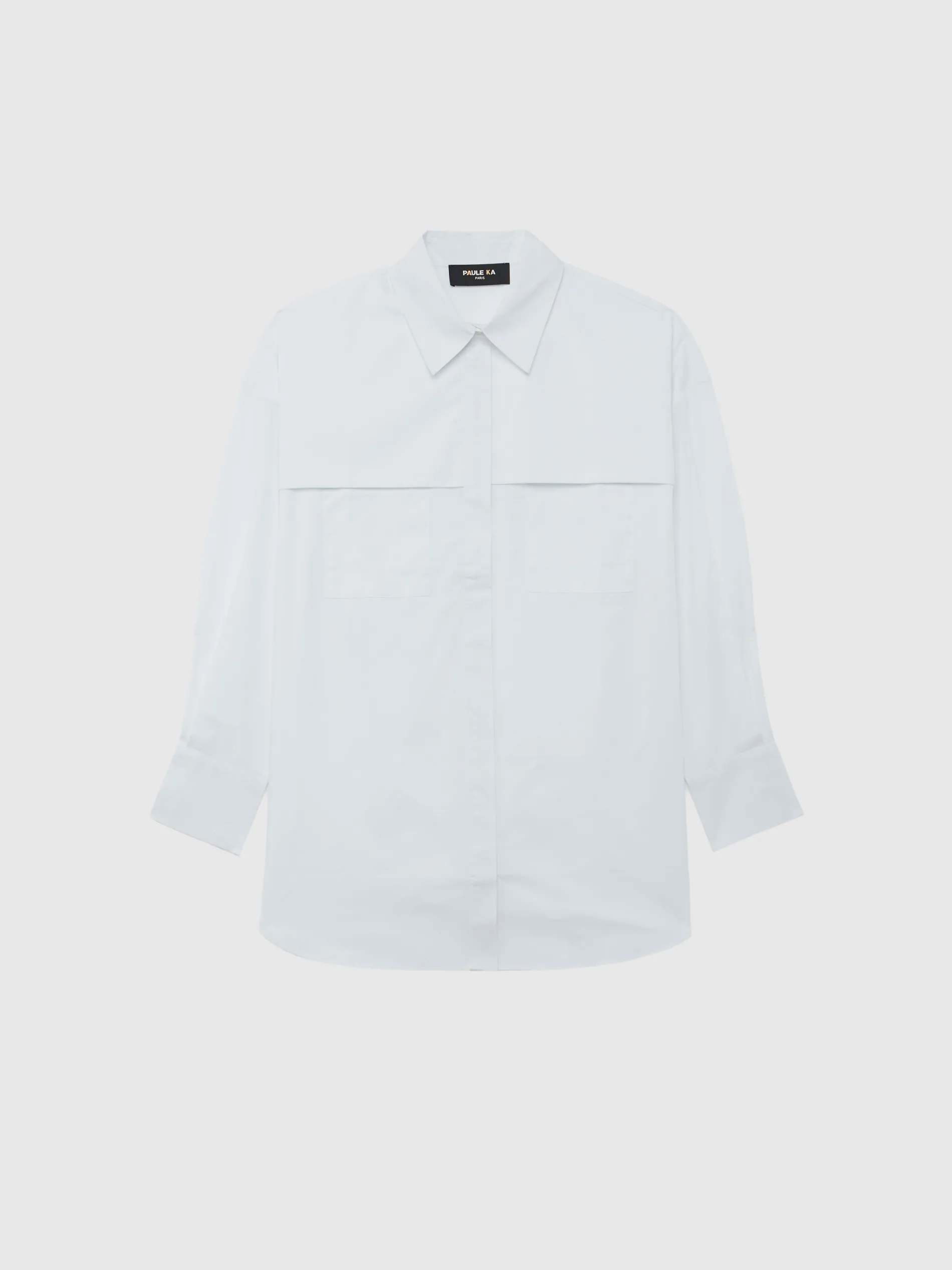 Paule Ka Grande Chemise A Poches En Popeline De Coton<Femme Tops