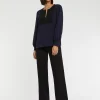 Paule Ka Haut Bicolore En Tissu Crepe<Femme Tops