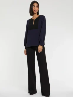 Paule Ka Haut Bicolore En Tissu Crepe<Femme Tops