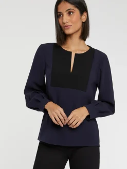Paule Ka Haut Bicolore En Tissu Crepe<Femme Tops