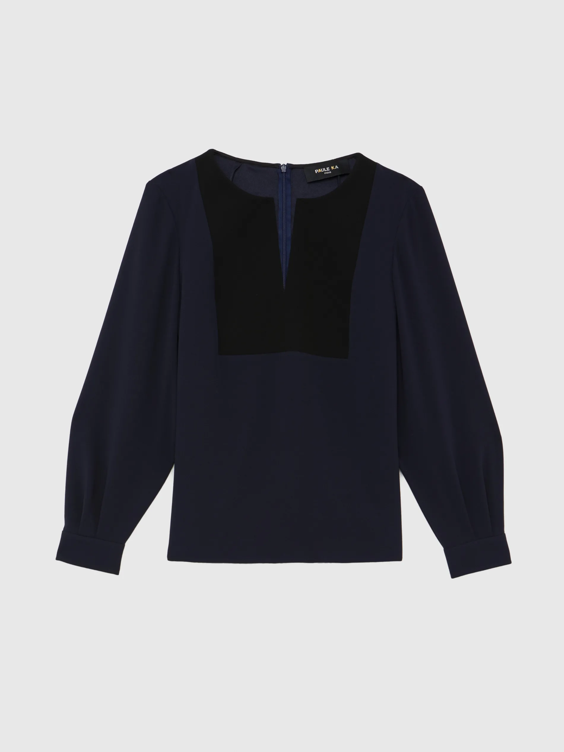 Paule Ka Haut Bicolore En Tissu Crepe<Femme Tops