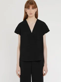 Paule Ka Haut Col V En Crepe Envers Satin<Femme Tops
