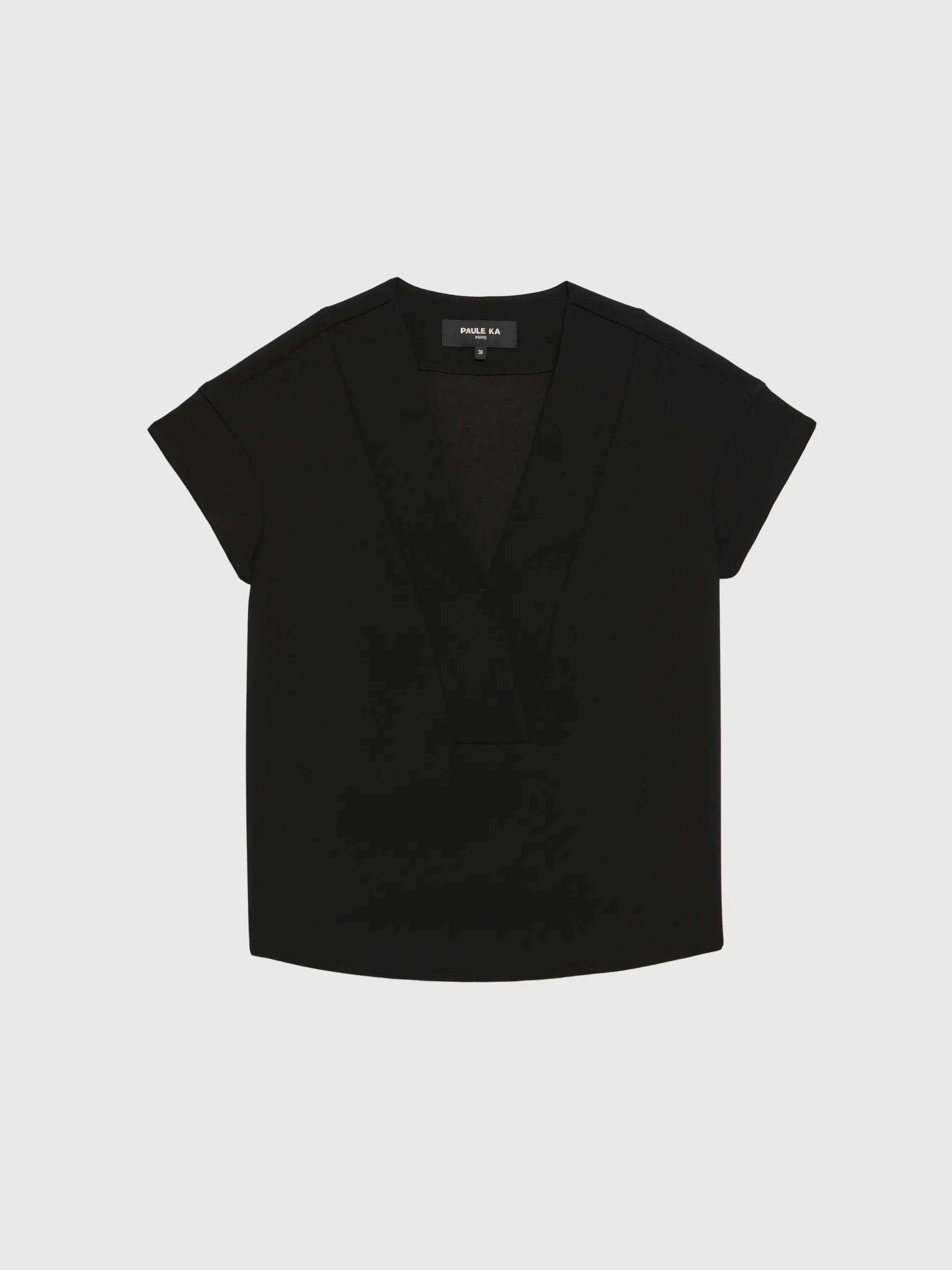 Paule Ka Haut Col V En Crepe Envers Satin<Femme Tops
