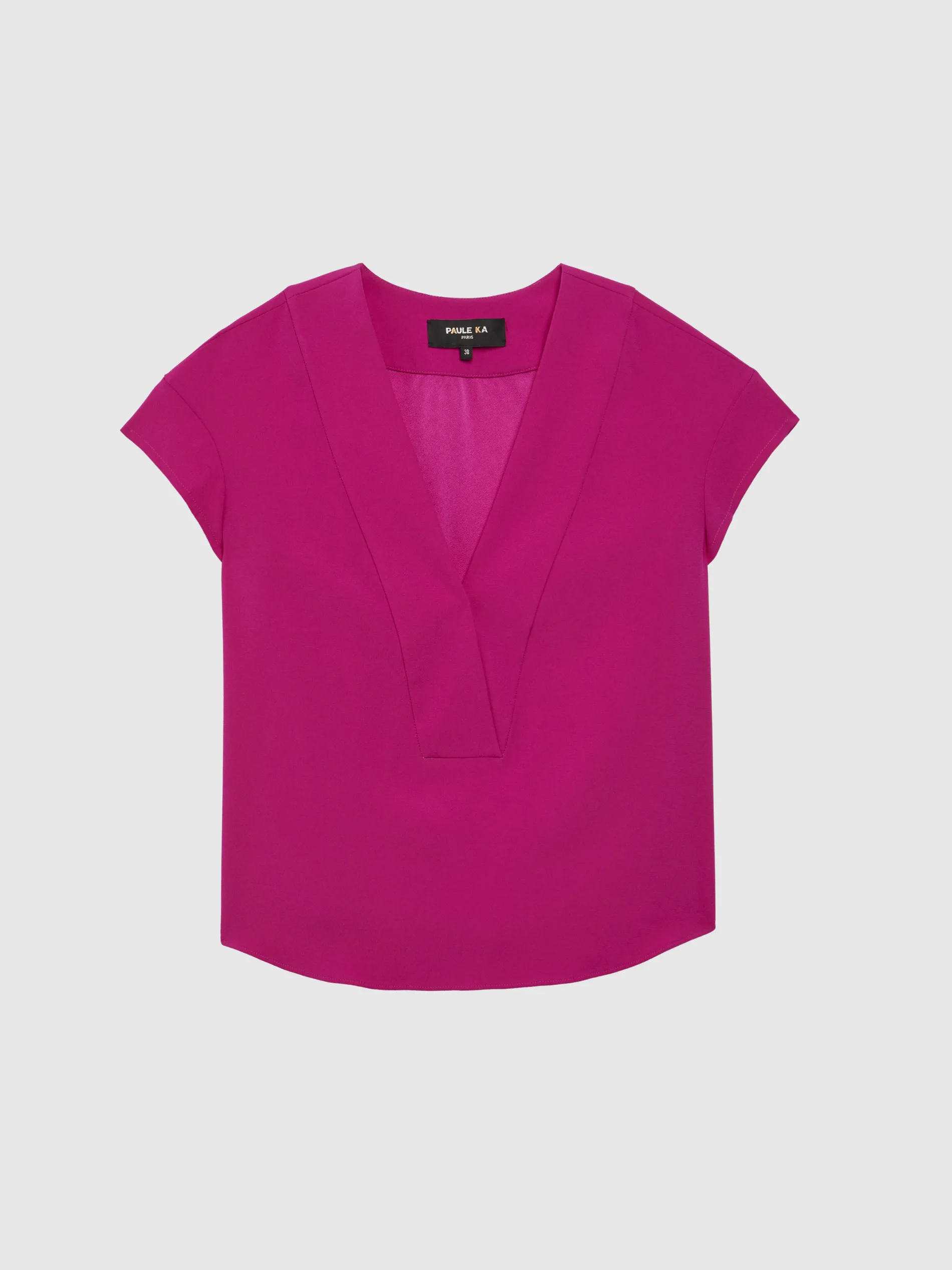 Paule Ka Haut Col V En Crepe Envers Satin<Femme Tops